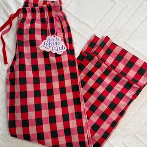 Ban.do Women's Checkered Pajama Pants Size XS Brand New With Tags 100% Cotton